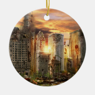 Disaster - Chicago, IL - Gotta walk the dog Ceramic Ornament