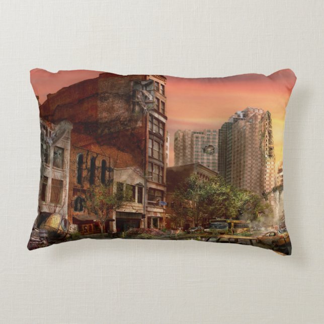 Disaster - Pittsburgh, PA - The Y2K Bug Accent Pillow (Back)