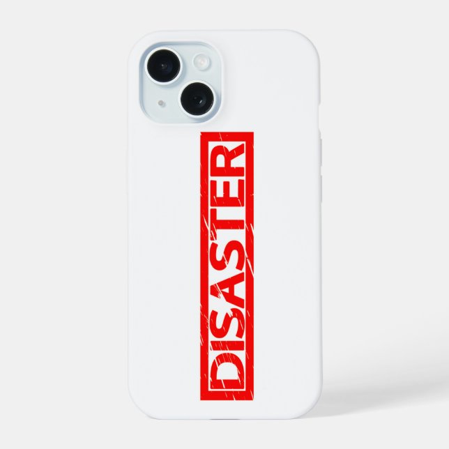 Disaster Stamp iPhone 15 Case (Back)