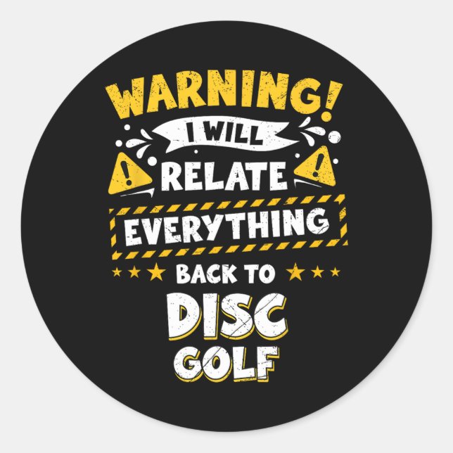 Disc Golf _11  Classic Round Sticker (Front)