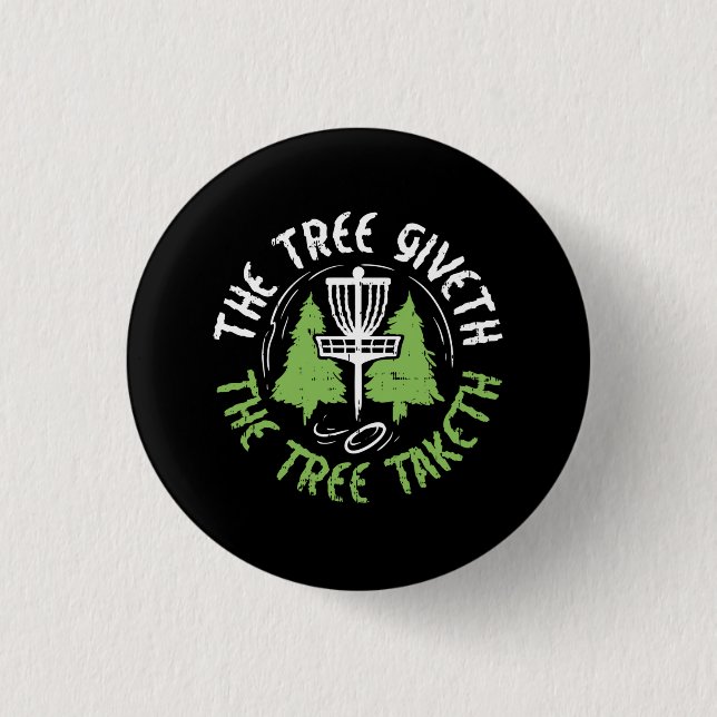 Disc Golf 1 Inch Round Button (Front)