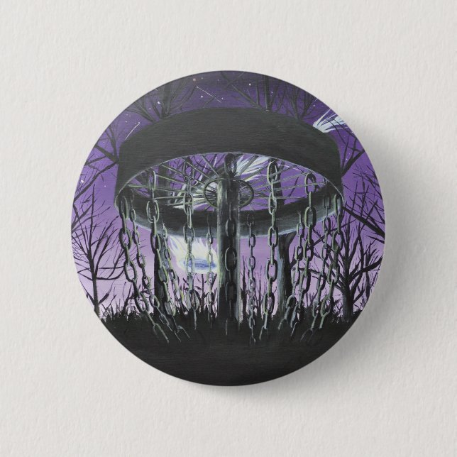 disc golf 2 inch round button (Front)