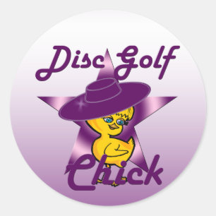 Disc Golf #9 Classic Round Sticker