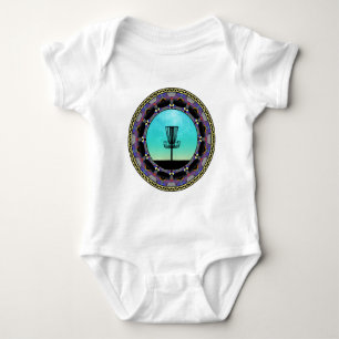 Disc Golf Abstract Basket 3 Baby Bodysuit