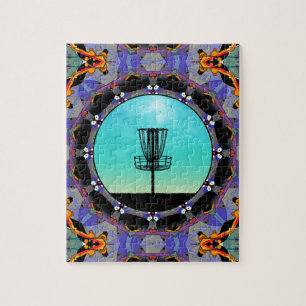 Disc Golf Abstract Basket 3 Jigsaw Puzzle