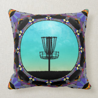Disc Golf Abstract Basket 3 Throw Pillow