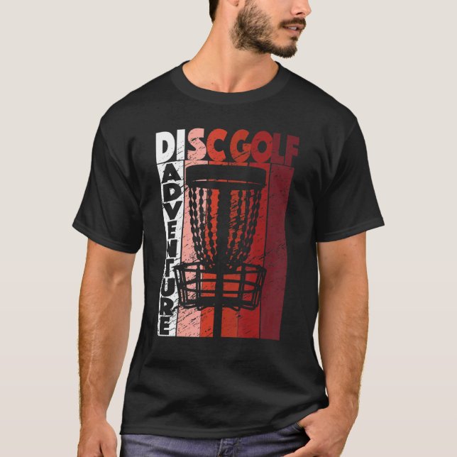 Disc Golf Adventure Retro Frisbee Golf T-Shirt (Front)