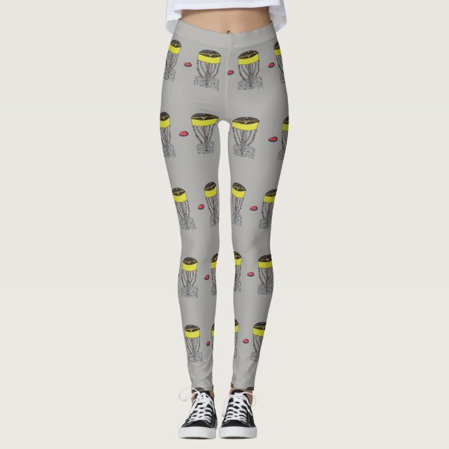 Disc Golf all over print yoga pants leggings (Front)