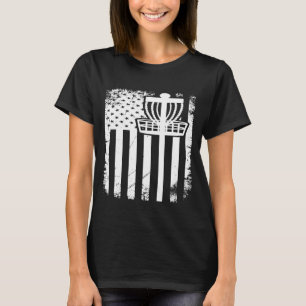 Disc Golf American Flag Red White And Blue 1 T-Shirt