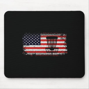 Disc Golf American Flag - Red White And Blue  Mouse Pad
