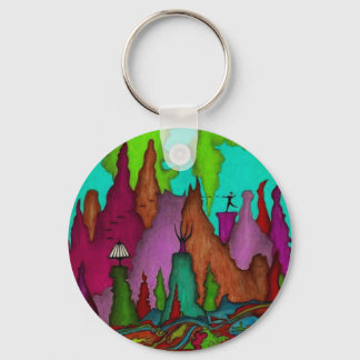 Disc Golf Art Bag Tag-Key Chain Keychain