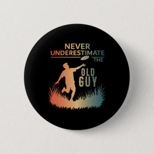 Disc Golf Art For Men Grandpa Disc Golfer Disc Gol 2 Inch Round Button