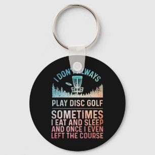 Disc Golf Art For Men Women Disc Golf Player Disc Keychain