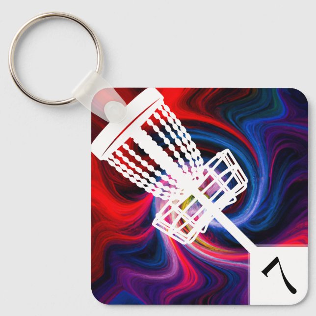 Disc Golf Bag Tag Keychain (Front)