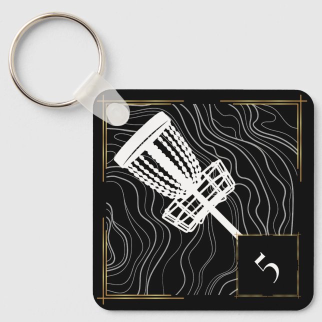 Disc Golf Bag Tag Keychain (Front)