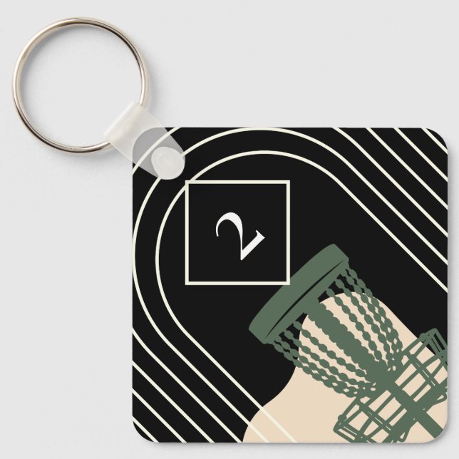 Disc Golf Bag Tag Keychain (Front)