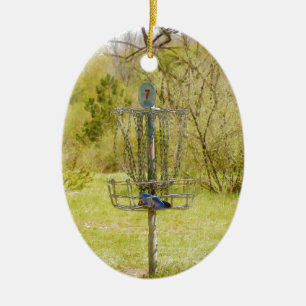 Disc Golf Basket 7 Ceramic Ornament