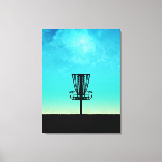 Disc Golf Basket Canvas Print (Front)