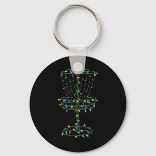 Disc Golf Basket Cool Disc Golf Frisbee Golfer Xma Keychain