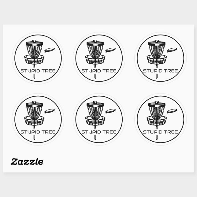 Disc Golf Basket & Disc Stickers (Sheet)