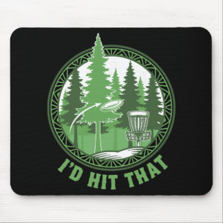 Disc Golf Basket Flying Disc Id Hit That Funny  Mouse Pad