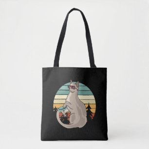 Disc Golf Basket Funny Cat Gift Player Tote Bag