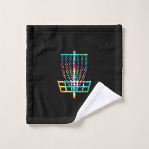 Disc Golf Basket - Hippie Rainbow Gift Wash Cloth