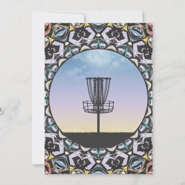 Disc Golf Basket Holiday Card (Front)