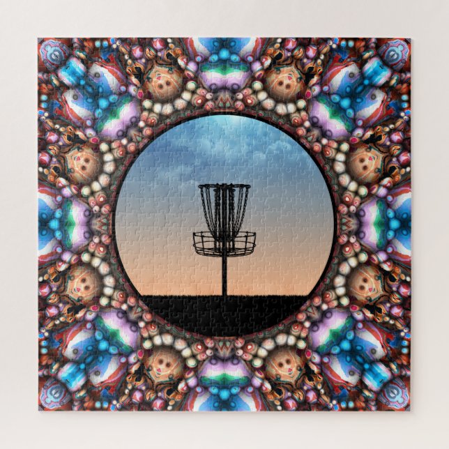 Disc Golf Basket Jigsaw Puzzle (Vertical)