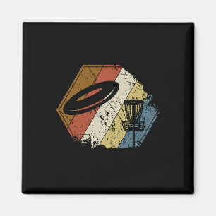 Disc Golf Basket Retro Magnet