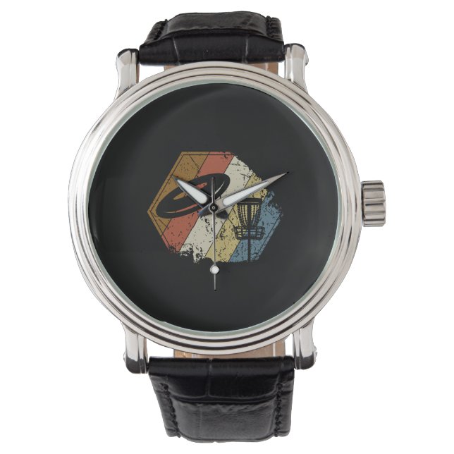 Disc Golf Basket Retro Watch (Front)