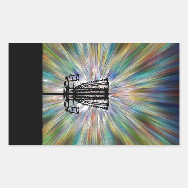 Disc Golf Basket Silhouette Sticker (Front)