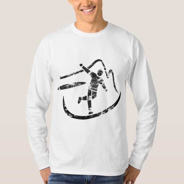 Disc Golf Basket Simple Art Elements Disc Golfer G T-Shirt (Front)