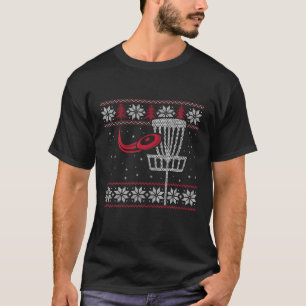 Disc Golf Basket Ugly Christmas Matching Frisbee G T-Shirt