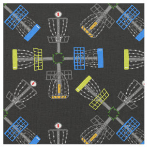 disc golf baskets tile black fabric