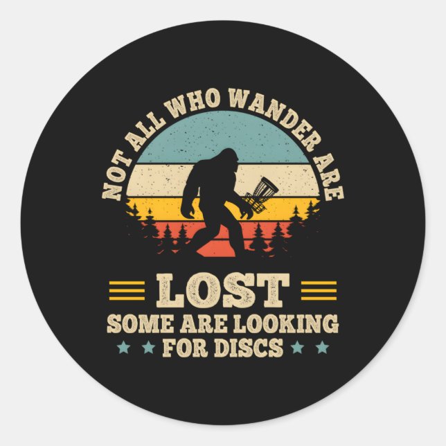Disc Golf Bigfoo Disc Golf Classic Round Sticker (Front)