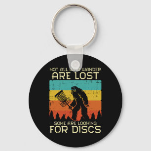 Disc Golf Bigfoot Sasquatch Frisbee Frolf Men Wome Keychain