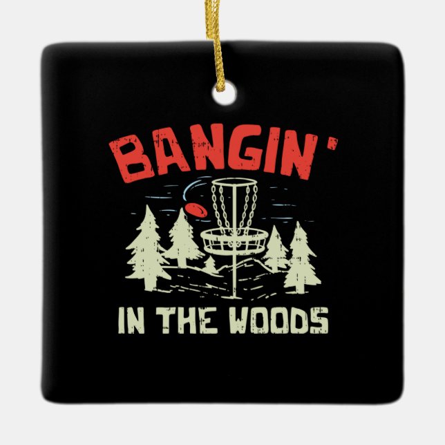 Disc Golf Ceramic Ornament (Front)