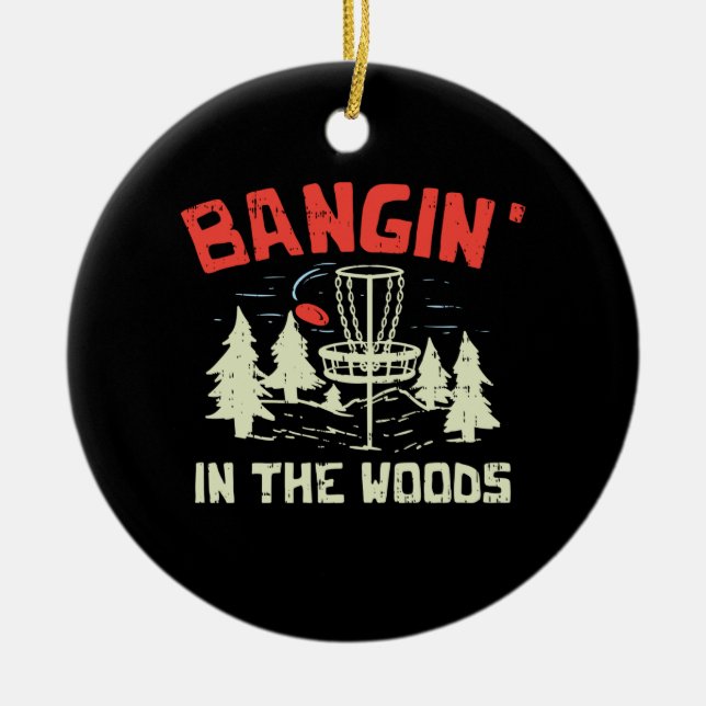 Disc Golf Ceramic Ornament (Front)