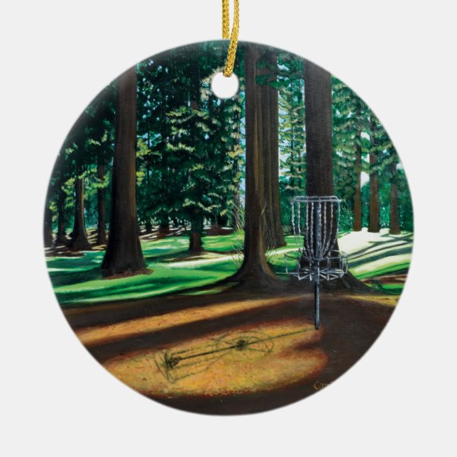 DISC GOLF CERAMIC ORNAMENT (Front)