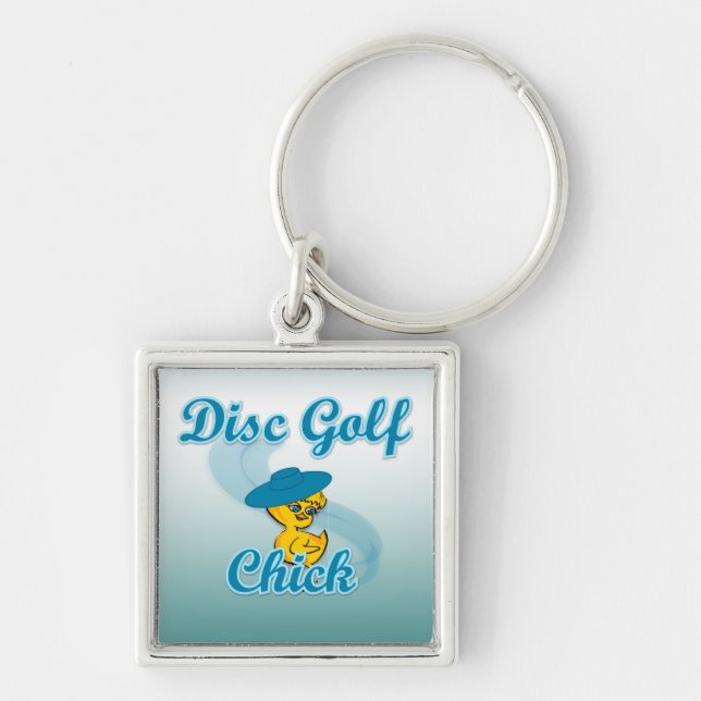 Disc Golf Chick #3 Keychain (Front)