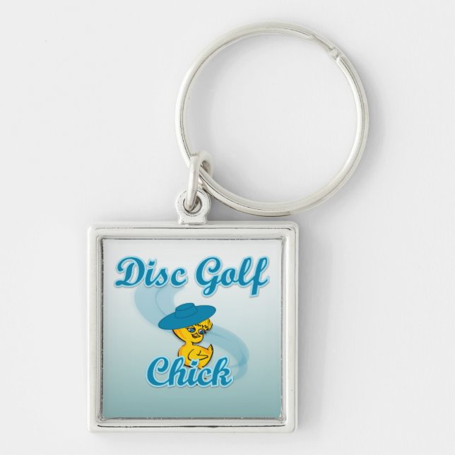Disc Golf Chick #3 Keychain (Front)