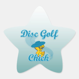 Disc Golf Chick #3 Star Sticker