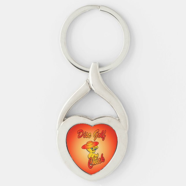 Disc Golf Chick #5 Keychain (Front)