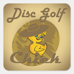 Disc Golf Chick #6 Square Sticker