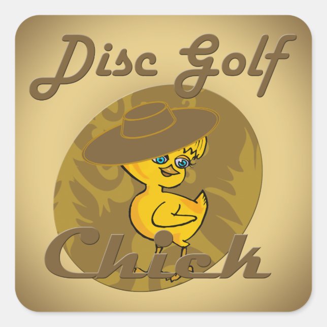 Disc Golf Chick #6 Square Sticker (Front)