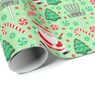 Disc Golf Christmas Gift Wrapping Paper