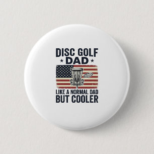 Disc Golf Dad Vintage Flag Funny Shirt Design_1 2 Inch Round Button