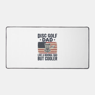Disc Golf Dad Vintage Flag Funny Shirt Design_1 Desk Mat