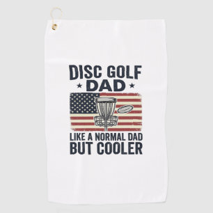 Disc Golf Dad Vintage Flag Funny Shirt Design_1 Towel